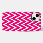 Pink Asian Moods Ikat Chevrons Case-Mate iPhone Hülle (Rückseite (Horizontal))