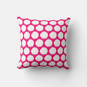 Pink Asian Moods Ikat Dots Kissen
