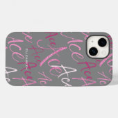 Pink Ass Text Muster Mädchen Volleyball Case-Mate iPhone Hülle (Rückseite (Horizontal))