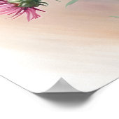 Pink Aster Blumen Art Print Poster (Ecke)
