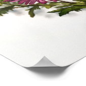 Pink Aster Blumen Art Print Poster (Ecke)