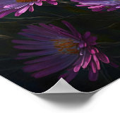 Pink Aster Blumen Art Print Poster (Ecke)