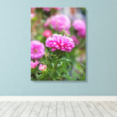 Pink Asters-Blume Leinwanddruck (Insitu (Holzboden))