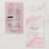 Pink-Ästhetik-Cake-Care-Visitenkarte Visitenkarte (Vorne/Hinten)