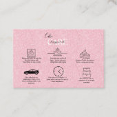 Pink-Ästhetik-Cake-Platz-Visitenkarte Visitenkarte (Vorderseite)