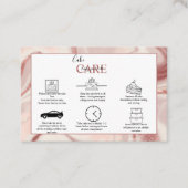 Pink-Ästhetik-Cake-Platz-Visitenkarte Visitenkarte (Vorderseite)