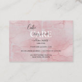 Pink-Ästhetik-Cake-Platz-Visitenkarte Visitenkarte (Rückseite)