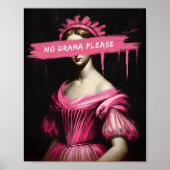 Pink Ästhetik Funny Drama Königin Wall Art Poster (Vorne)