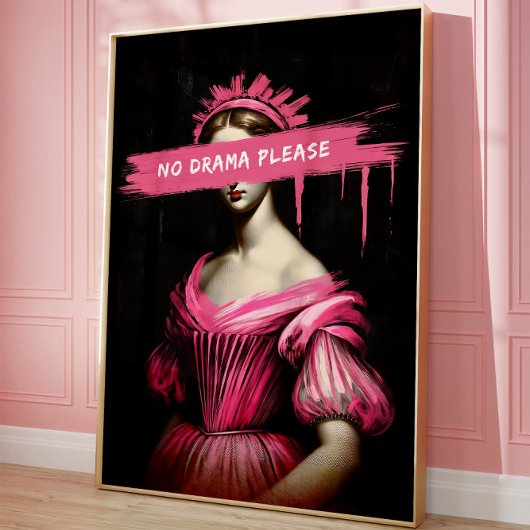Pink Ästhetik Funny Drama Königin Wall Art Poster