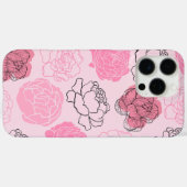 Pink-Ästhetische Blume Muster Case-Mate iPhone Hülle (Rückseite (Horizontal))
