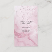 Pink-ästhetische Candle Care-Visitenkarte Visitenkarte (Rückseite)