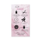 Pink-ästhetische Candle Care-Visitenkarte