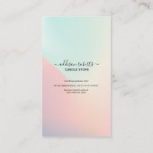Pink-ästhetische Candle Care-Visitenkarte Visitenkarte (Rückseite)