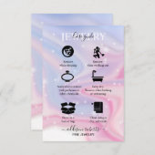 Pink Ästhetische Juwelenpflege Dankeskarte (Vorne/Hinten)