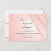 Pink Ästhetische Kuchenpflege Dankeskarte (Rückseite)