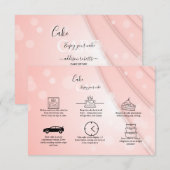 Pink Ästhetische Kuchenpflege Dankeskarte (Vorne/Hinten)