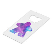 Pink Astral Sky Meeple Geldbeutel Flaschenöffner (Vorderseite Schrägansicht)