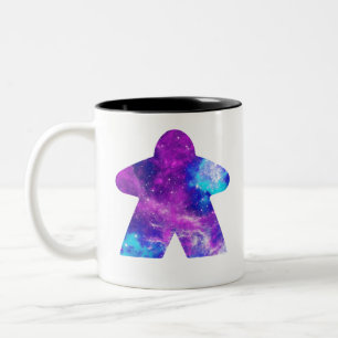 Pink Astral Sky Meeple Zweifarbige Tasse