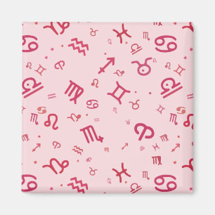 Pink Astrologie Sternzeichen Magnet