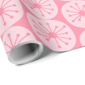 Pink Atomdots Mitteljahrhundert Modernes Muster in Geschenkpapier (Rolleneckpunkt)