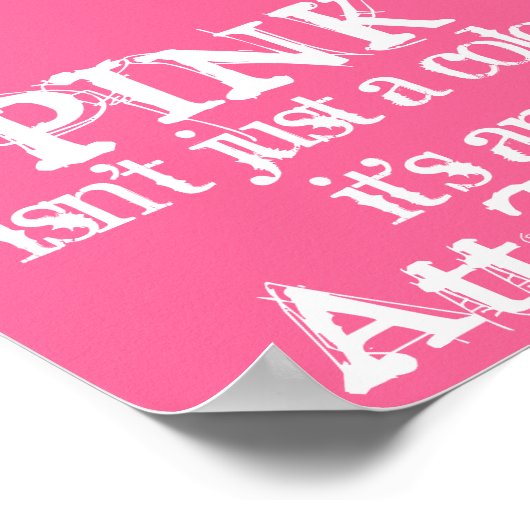 Pink Attitude Posters Warnzeichen Poster (Ecke)