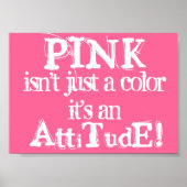 Pink Attitude Posters Warnzeichen Poster (Vorne)