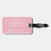 Pink Au Revoir Luggage Tag Gepäckanhänger (Rückseite horizontal)