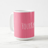 Pink auf rosa Markierungen anpassbar Kaffeetasse (Vorderseite Links)