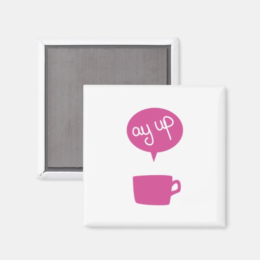 Pink Aup Cup Magnet (Vorderseite/Rückseite)