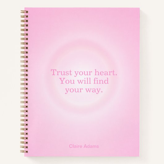 Pink Aura Message Notebook Notizblock (Vorderseite)