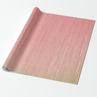 PINK AUS SCHREIBPAKETEN MIT GEFADETEN GRÜNEN STREI GESCHENKPAPIER