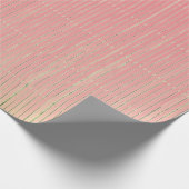 PINK AUS SCHREIBPAKETEN MIT GEFADETEN GRÜNEN STREI GESCHENKPAPIER (Ecke)