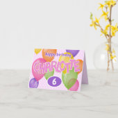 Pink-Ausschnitt-Buchstaben-Cookies Charlotte Gebur Karte (Gelbe Blume)