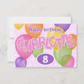 Pink-Ausschnitt-Buchstaben-Cookies Charlotte Gebur Karte (Vorderseite)