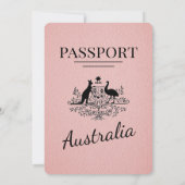 Pink Australia Pass - Einladung zur Hochzeit (Rückseite)