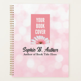 Pink-Autor-Planner mit Buchcover-Bild Planer
