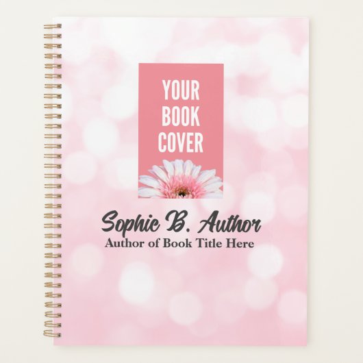 Pink-Autor-Planner mit Buchcover-Bild Planer (Vorderseite)