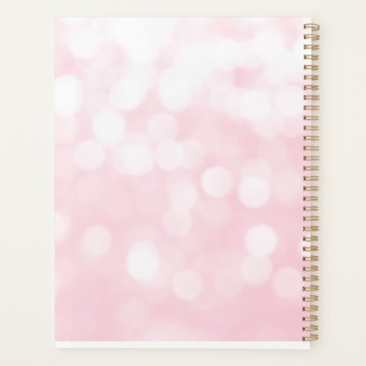 Pink-Autor-Planner mit Buchcover-Bild Planer (Rückseite)