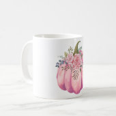 Pink Autumn Pumpkin Tasse (Vorderseite Links)