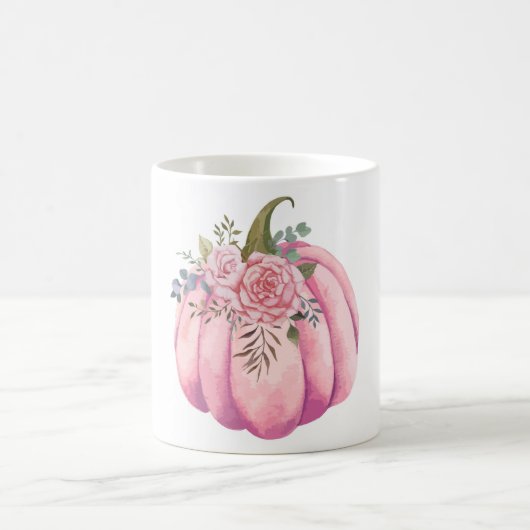 Pink Autumn Pumpkin Tasse (Mittel)