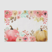 Pink Autumn Pumpkins und Blume Fall Decoupage Seidenpapier (Vorderseite)