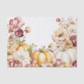 Pink Autumn Pumpkins und Blume Fall Decoupage Seidenpapier (Vorderseite)