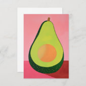 Pink Avocado Blank Dankeskarte (Vorne/Hinten)