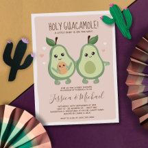 Pink Avocado Holy Guacamole Kinderdusche Einladung