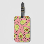 Pink Avocado Pattern Gepäckanhänger (Vorderseite Vertikal)