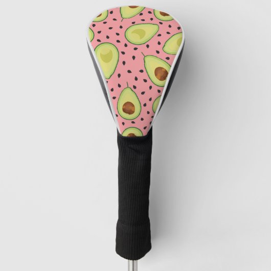 Pink Avocado Pattern Golf Headcover (Vorderseite)