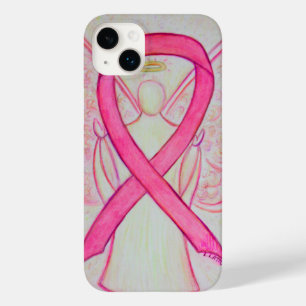 Pink Awareness Ribbon Angel Custom iPhone Case