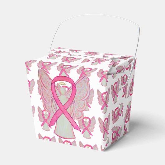 Pink Awareness Ribbon Angel Nehmen Sie die Gefälli Geschenkschachtel (Vorderseite)
