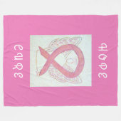 Pink Awareness Ribbon Engel Cancer Chemo Blanket Fleecedecke (Vorderseite (Horizontal))