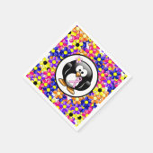 Pink Awareness Ribbon Penguin Serviette (Ecke)